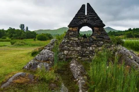 Rock Pyramid Structure Sneem Stock Photos