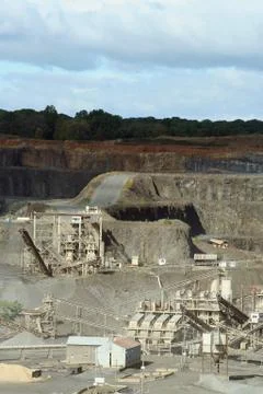 Rock quarry Stock Photos