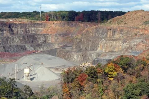 Rock quarry Stock Photos
