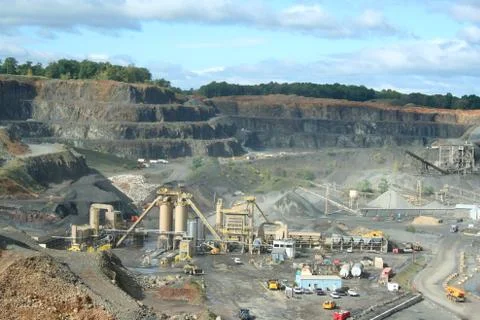 Rock quarry Stock Photos