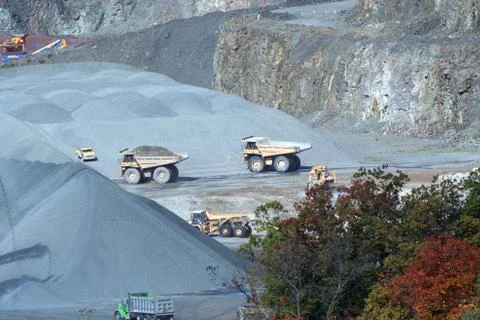 Rock quarry Stock Photos