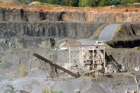 Rock quarry Stock Photos