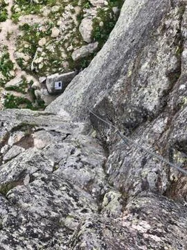 A rock is ready for climbing on it Foto stock