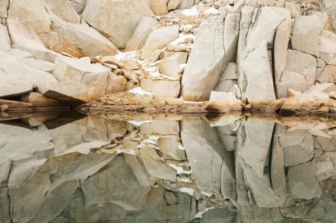 Rock reflection Stock Photos