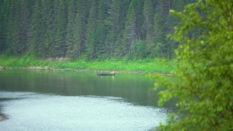 Rock on the river Chusovaya Stock Footage 113178616