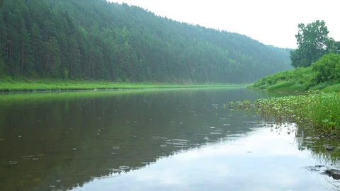 Rock on the river Chusovaya Stock Footage 113178638