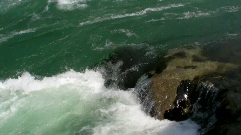 Rock in the river Stock Footage 825134