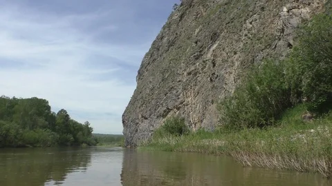 Rock on the river Video stock 107032727