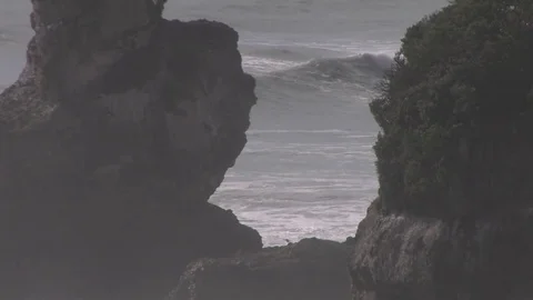 Rock in Sea. Beach 스톡 동영상 77110457