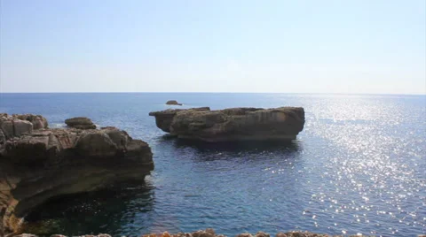 Rock in sea Stock Footage 37781647