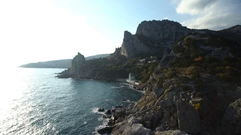 Rock by the sea Stock Footage 81712714