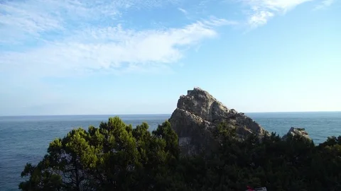 Rock by the sea Stock Footage 81712761