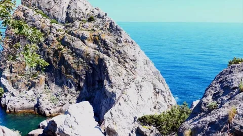 Rock in the sea Stock Footage 131880381