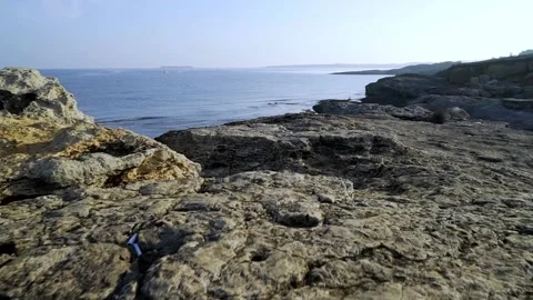 Rock by the sea Stock Footage 167584475