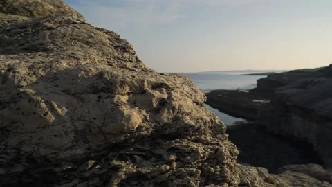 Rock by the sea Stock Footage 167584529