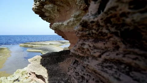 Rock by the sea Stock Footage 167584839