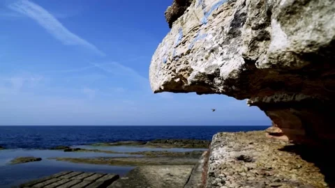 Rock by the sea Stock Footage 167584887