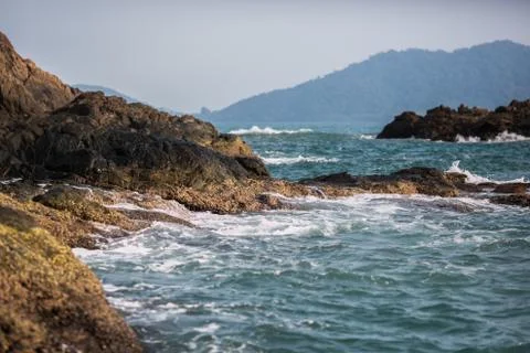 Rock in the sea Foto stock