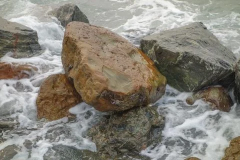 Rock at sea Stock Photos