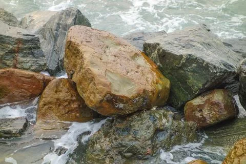 Rock at sea Stock Photos