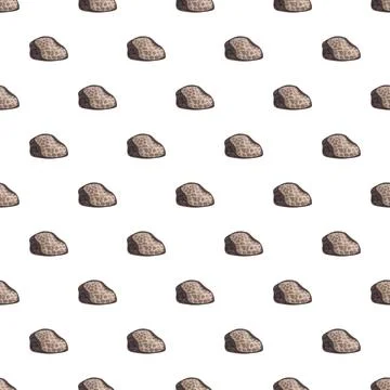 Rock seamless pattern creating pebble background texture Illustrazione stock