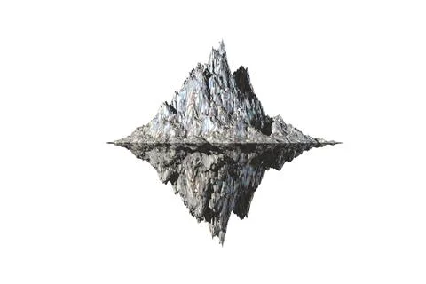 Rock shape cave sand texture 3d rendering white background Stock Illustration