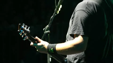 Rock singer playing guitar 2 스톡 동영상 11893439