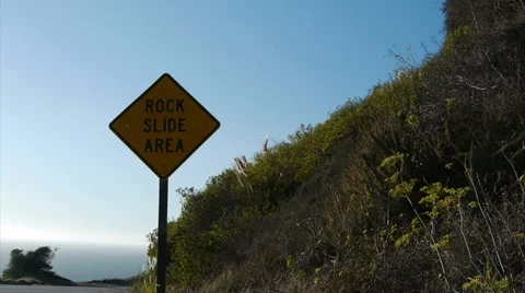 Rock Slide Sign Stock-Footage 30491065