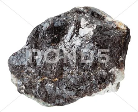 Rock of sphalerite (zinc blende) isolated on white Stock Photos