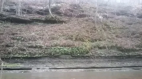 Rock Splashes into Creek Video stock 88066107