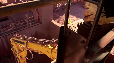 Rock Splitter arm moving Stock Footage 55043722