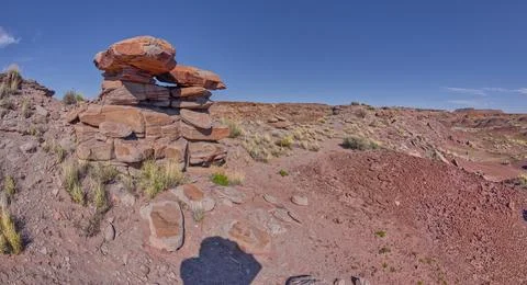 Rock Stack on Crystal Mesa in Petrified Forest AZ Stock Photos