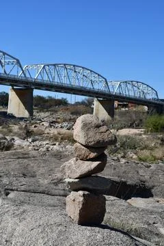 Rock stacking artwork Stock Photos