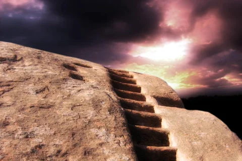 Rock Staircase TImelapse NTSC Stock Footage 334315