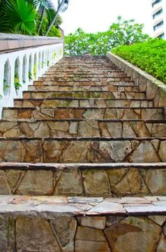 Rock stairs Stock Photos