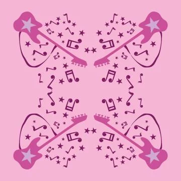 Rock star guitar vector art Stock Illustration