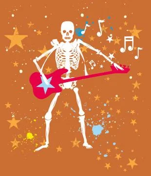 Rock star guitar vector art Stock Illustration
