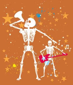 Rock star guitar vector art Stock Illustration