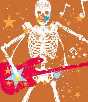Rock star guitar vector art Stock Illustration