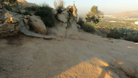 Rock steps with Rock tower Video stock 152534782