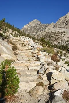 Rock Steps On Trail Stock Photos