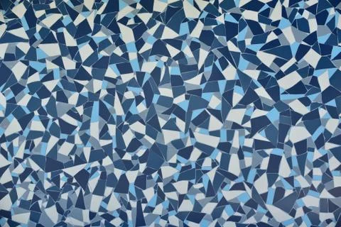 Rock stone blue painted symetry decor tile with cracks wall background textur Stock Illustration