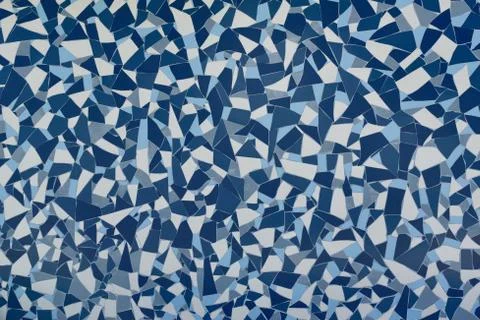 Rock stone blue painted symetry decor tile with cracks wall background textur Stock Illustration