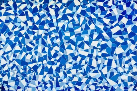 Rock stone blue painted symetry decor tile with cracks wall background textur Stock-Illustration