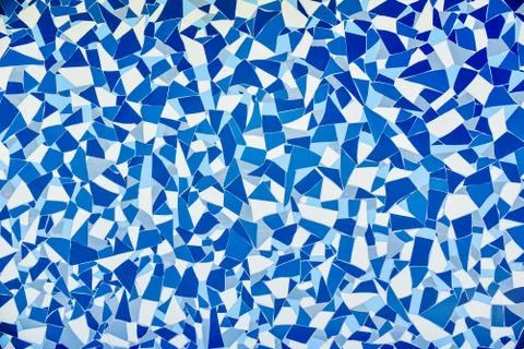 Rock stone blue painted symetry decor tile with cracks wall background textur Stock Illustration