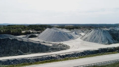 Rock stone crushing machine Stock Footage 121375485