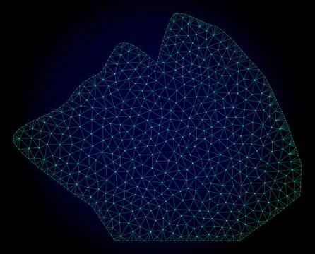 Rock Stone Polygonal Frame Vector Mesh Illustration Stock Illustration