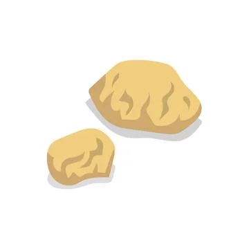 Rock stone set on white background. Vector illustration. Stock Illustration