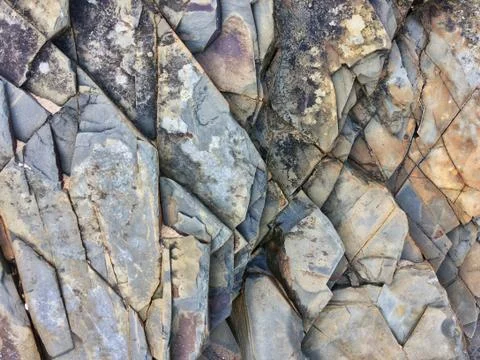 Rock, stone texture, stone layers as background Stock Photos