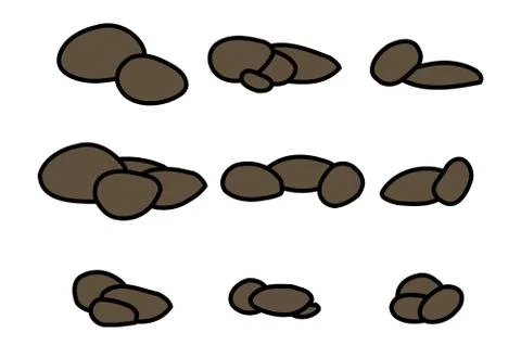 Rock, stone vector symbol , icon  design. illustration isolated on white back Stock Illustration